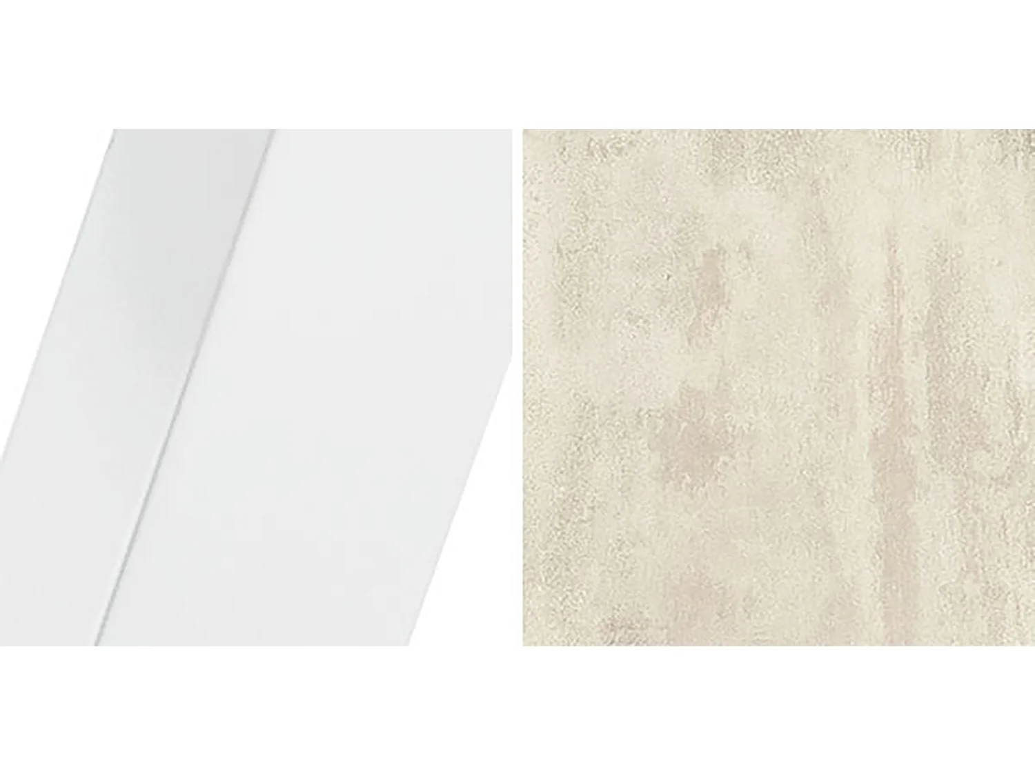 ESSTISCH Torsen Chromix Weiß / Weiß 100/138 / 100 / 76cm