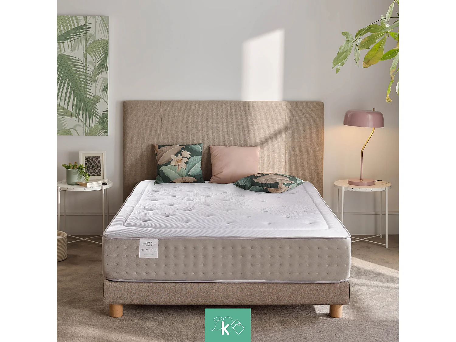 Colchón Muelles Ensacados 140 x 200 cm Viscoelástico Hybrid Altura +/- 29 cm