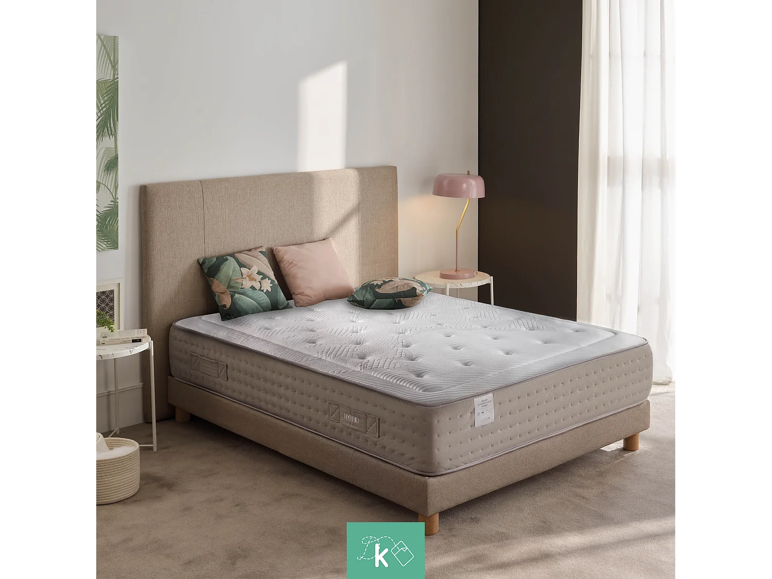 Colchón Muelles Ensacados 150 x 190 cm Viscoelástico Hybrid Altura +/- 29 cm