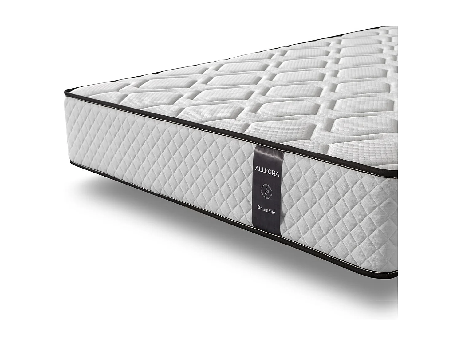 Colchão de molas ensacadas 80x190 cm Allegra - Lado Inverno/Verão - Altura +/- 27 cm - Espuma viscoelástica - Firmeza média/alta