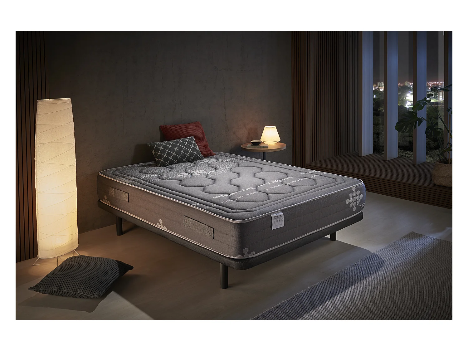 Matelas à mémoire de forme 135x200 cm Tourmaline - Mousse à mémoire de forme - Épaisseur +/- 26 cm  - Ferme-Mi-Ferme - Viscographène