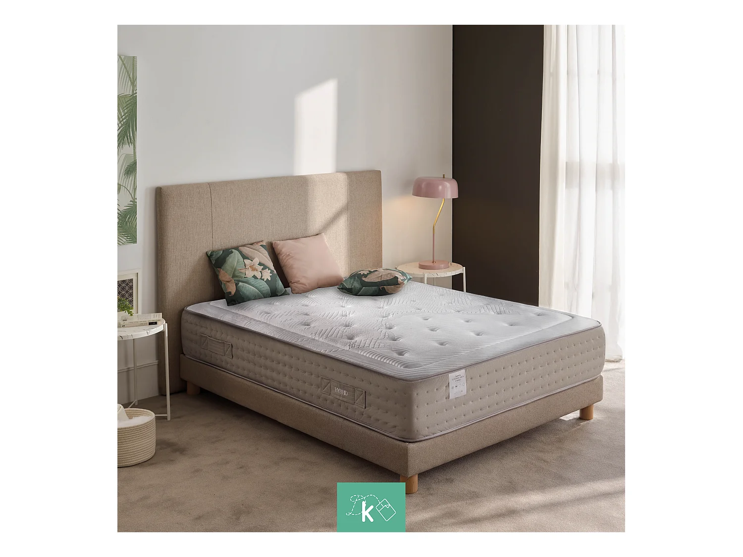 Colchón Muelles Ensacados 80 x 180 cm Viscoelástico Hybrid Altura +/- 29 cm