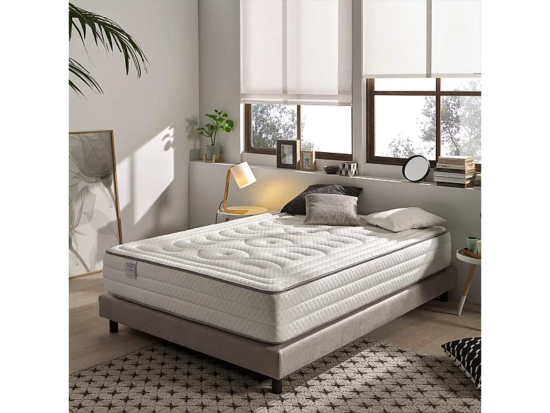 Matelas à mémoire de forme 140x190 cm Classic ViscoGel - Épaisseur +- 28 cm - Matelas Double Face - Ferme-Mi-Ferme - 100% Hypoallergénique