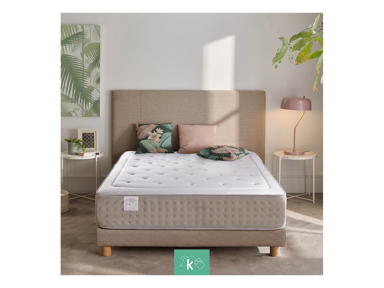 Colchón Muelles Ensacados 120 x 200 cm Viscoelástico Hybrid Altura +/- 29 cm