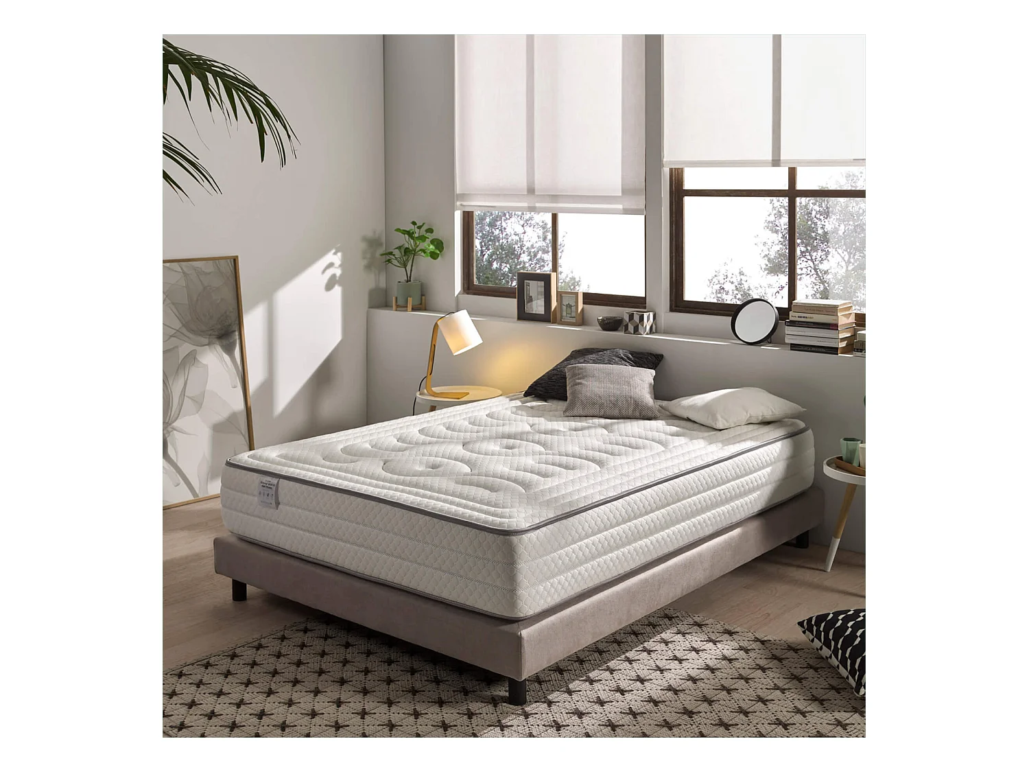 Matelas à mémoire de forme 150x190 cm Classic ViscoGel - Épaisseur +- 28 cm - Matelas Double Face - Ferme-Mi-Ferme - 100% Hypoallergénique