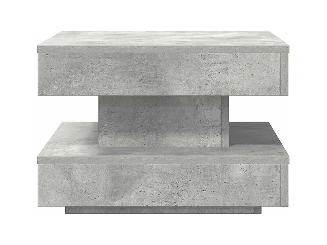 Mesa de centro rotativa a 360 graus 50x50x34,5 cm cinza cimento