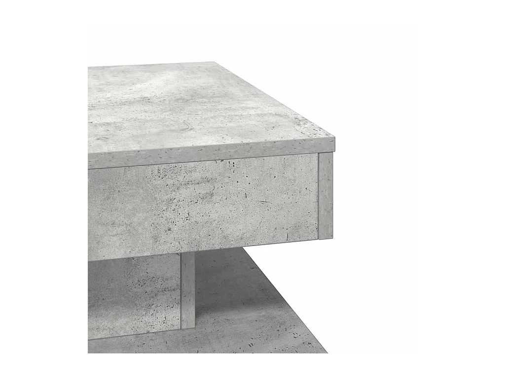 Mesa de centro rotativa a 360 graus 50x50x34,5 cm cinza cimento