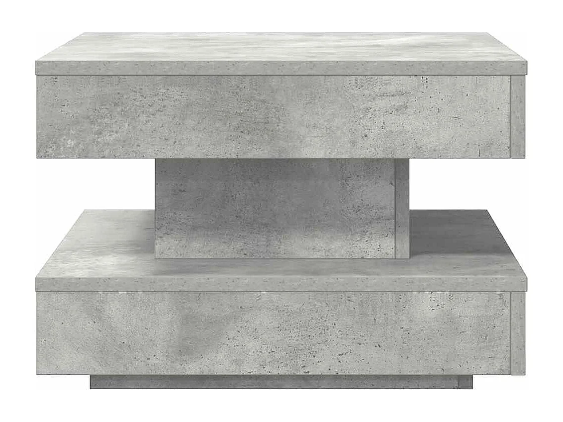 Couchtisch 360-Grad Drehbar Betongrau 50x50x34,5 cm