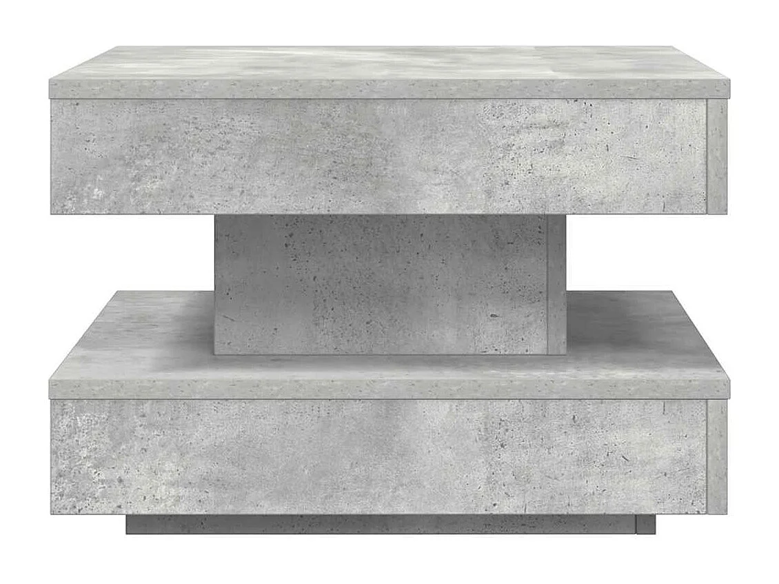 Couchtisch 360-Grad Drehbar Betongrau 50x50x34,5 cm