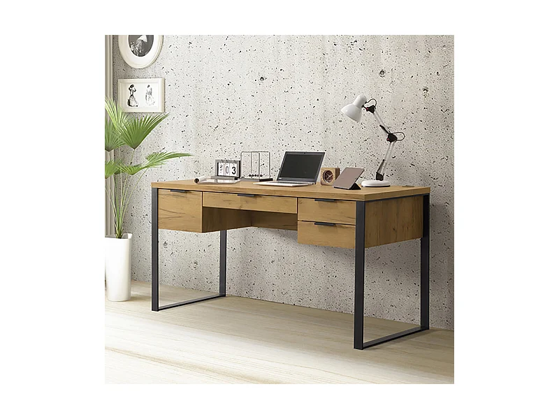 Bureau 4 tiroirs grand modèle Ron