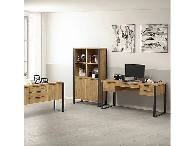 Bureau 4 tiroirs grand modèle Ron