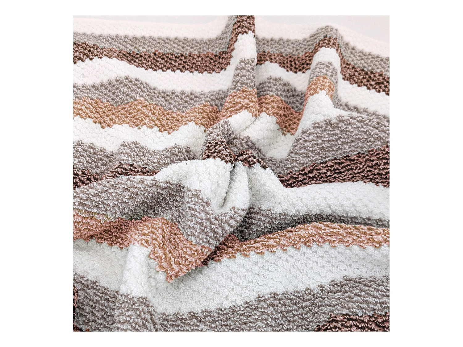 Parure de bain 5 pièces coton collection VISTA blanc jaune