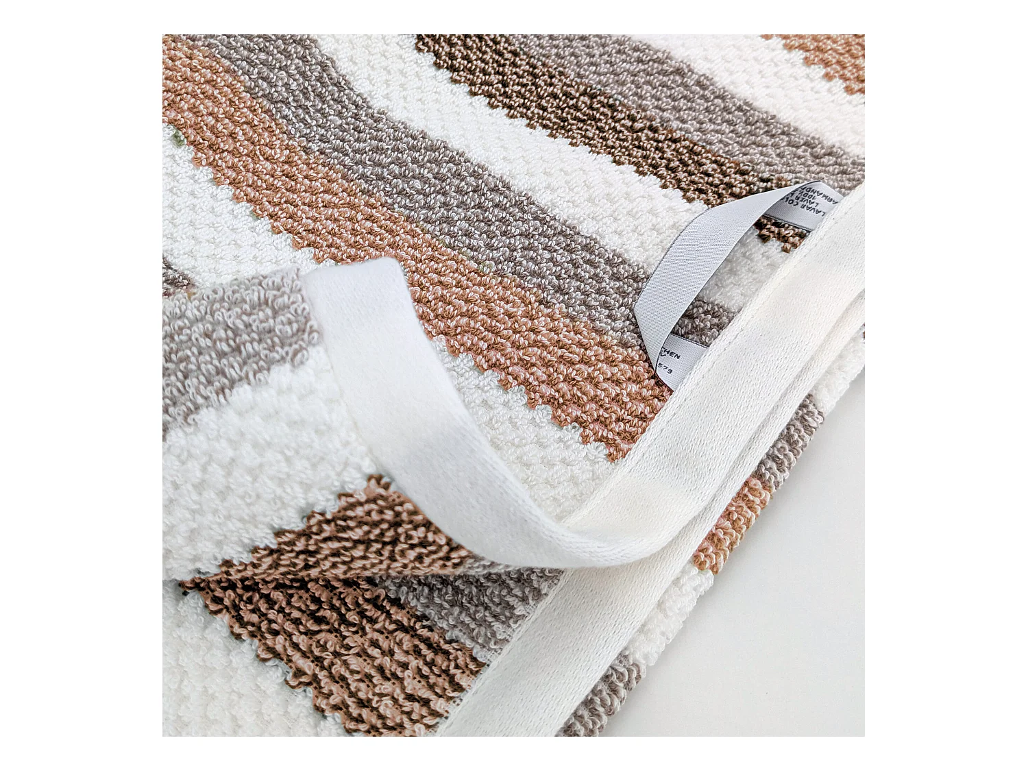 Serviette de toilette 50x100 cm pur coton collection VISTA blanc jaune