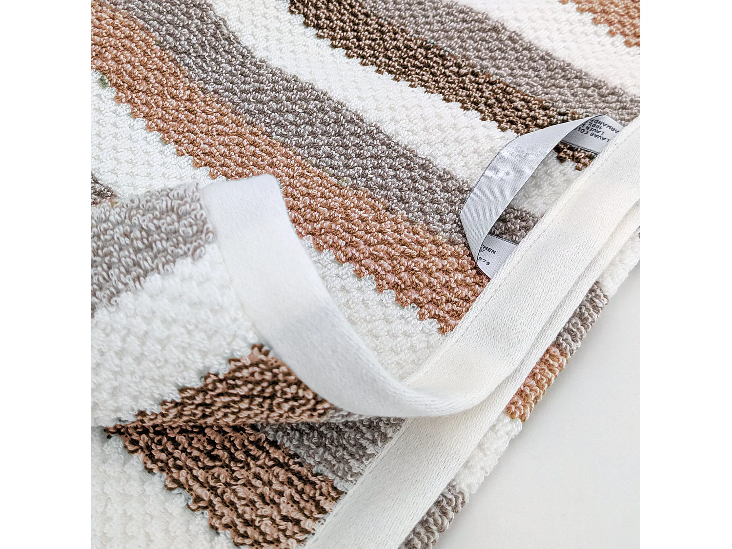 Serviette de toilette 50x100 cm pur coton collection VISTA blanc jaune