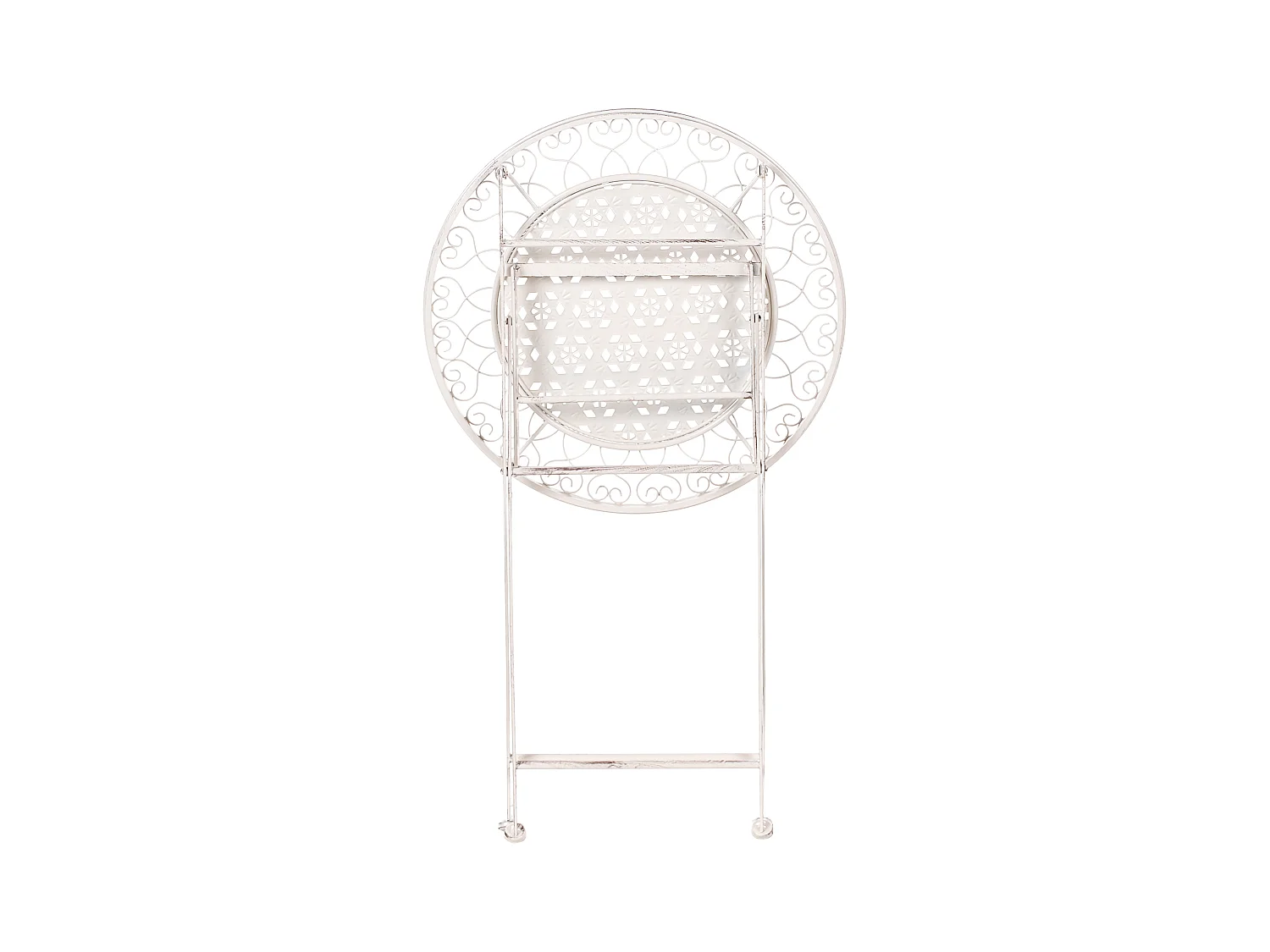 Stolik ogrodowy barowy TRIESTE 60 cm 60 cm Metal Jasnobeżowy