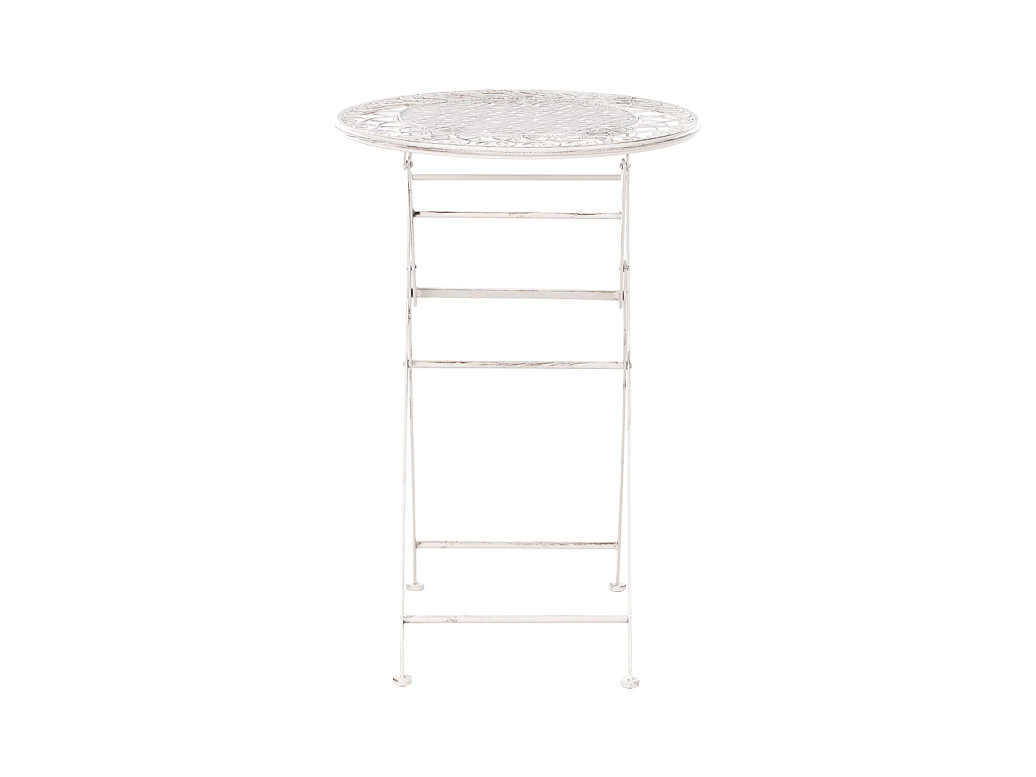 Stolik ogrodowy barowy TRIESTE 60 cm 60 cm Metal Jasnobeżowy