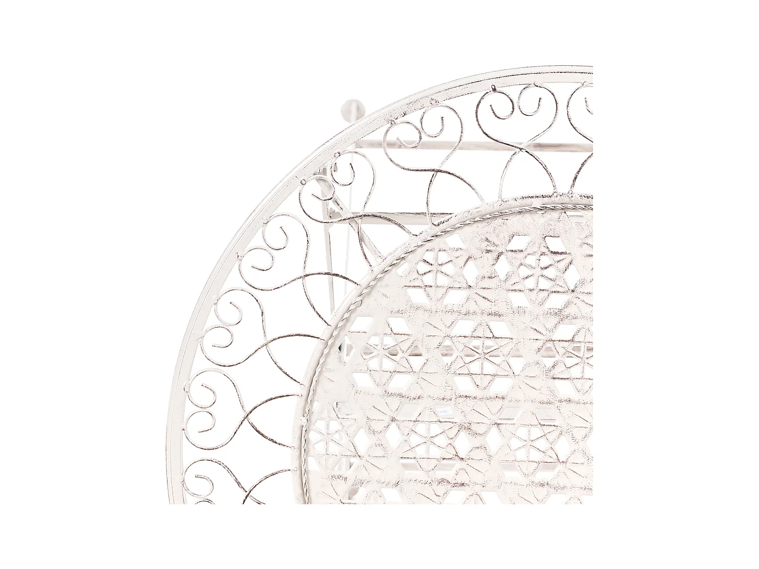 Stolik ogrodowy barowy TRIESTE 60 cm 60 cm Metal Jasnobeżowy