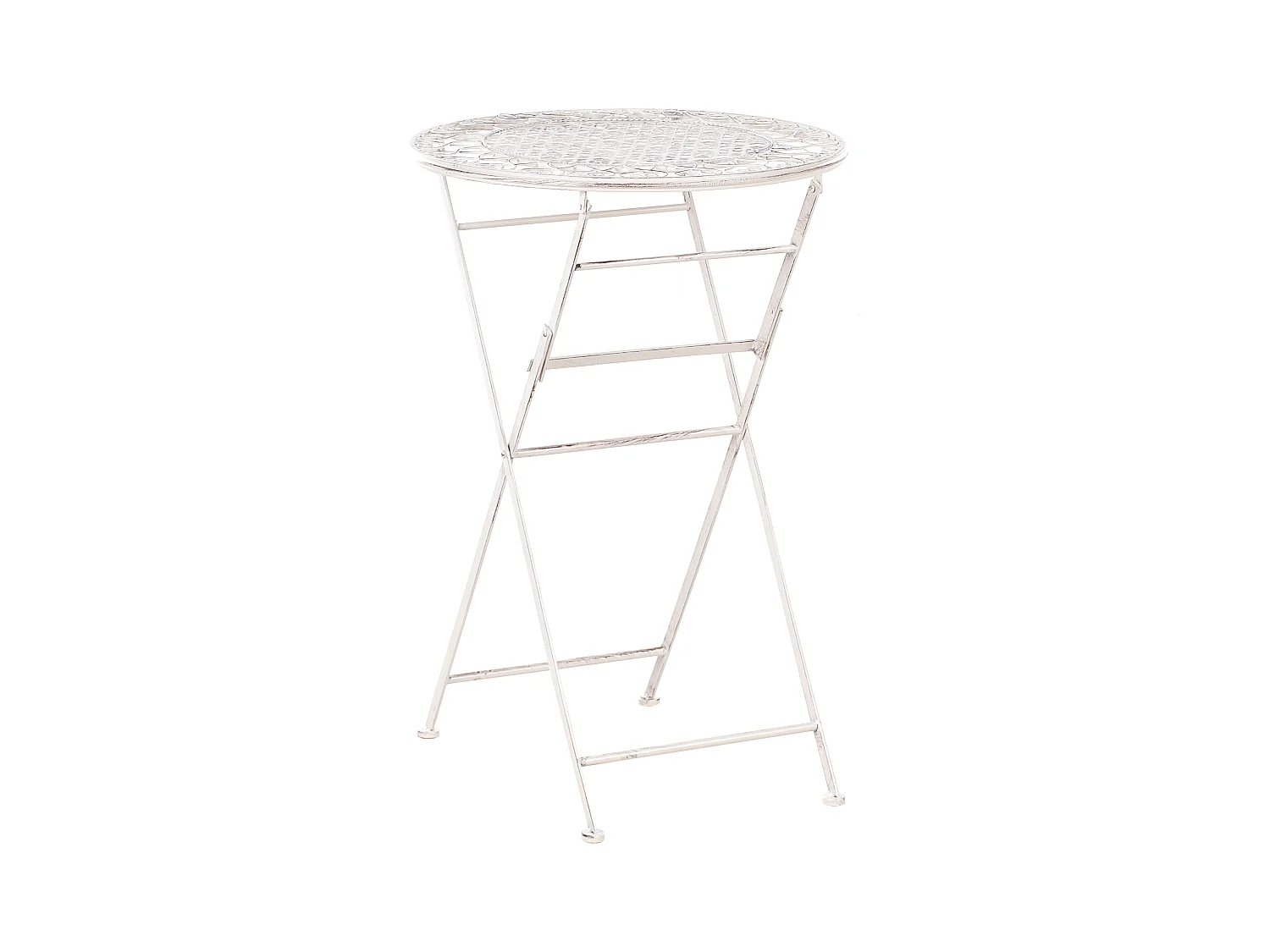 Table de bar de jardin TRIESTE 60 cm 60 cm Métal Beige clair