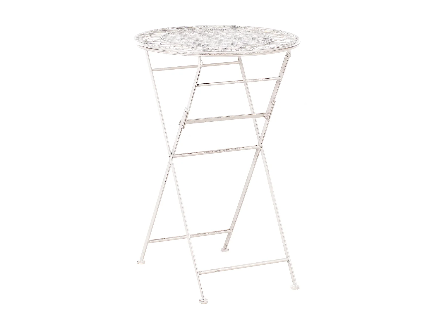 Table de bar de jardin TRIESTE 60 cm 60 cm Métal Beige clair