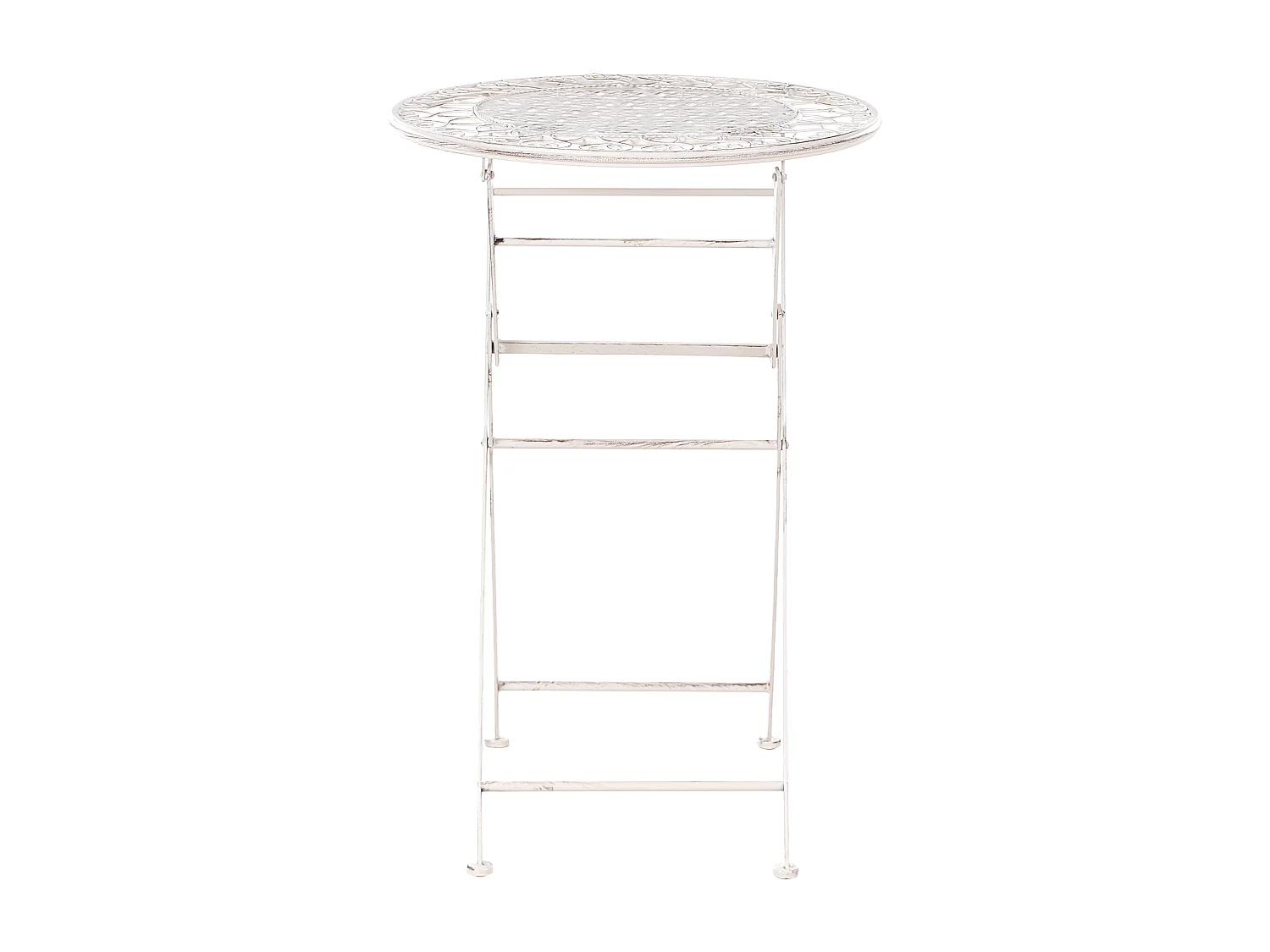Table de bar de jardin TRIESTE 60 cm 60 cm Métal Beige clair