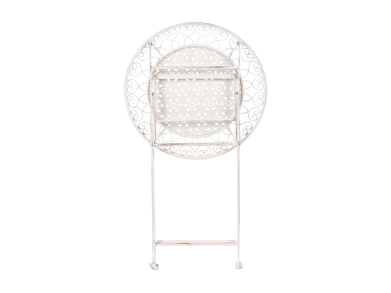 Garten Bartisch TRIESTE 60 cm 60 cm Metall Hellbeige