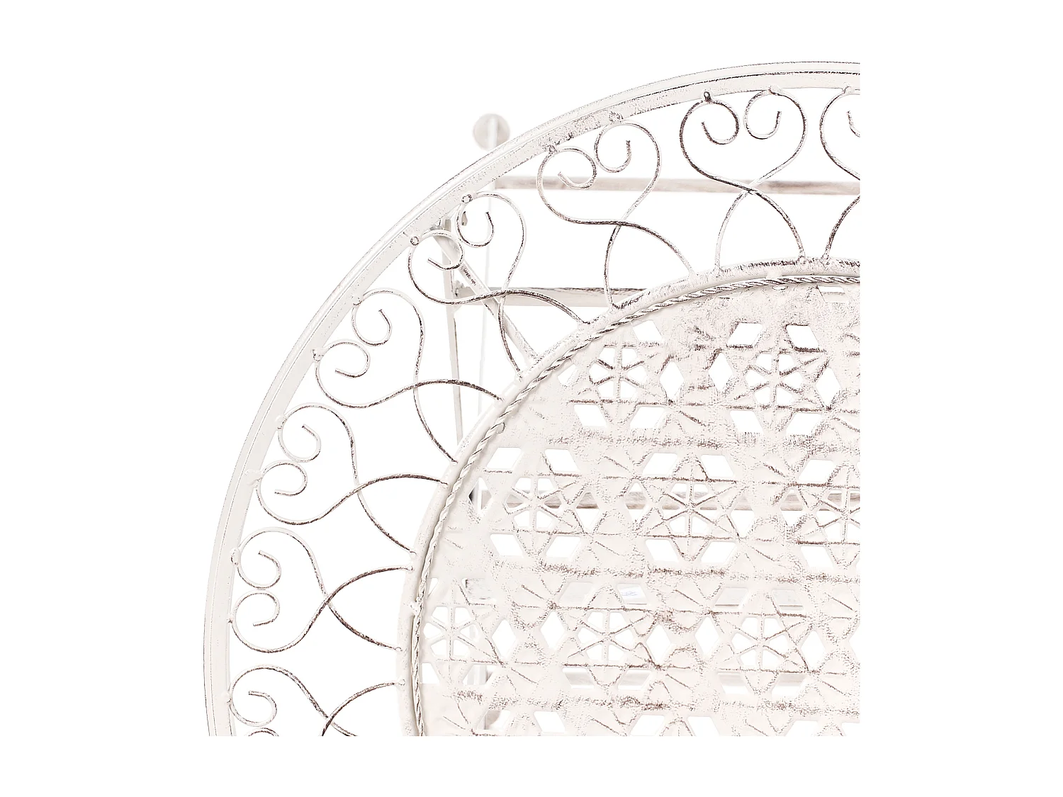 Garten Bartisch TRIESTE 60 cm 60 cm Metall Hellbeige