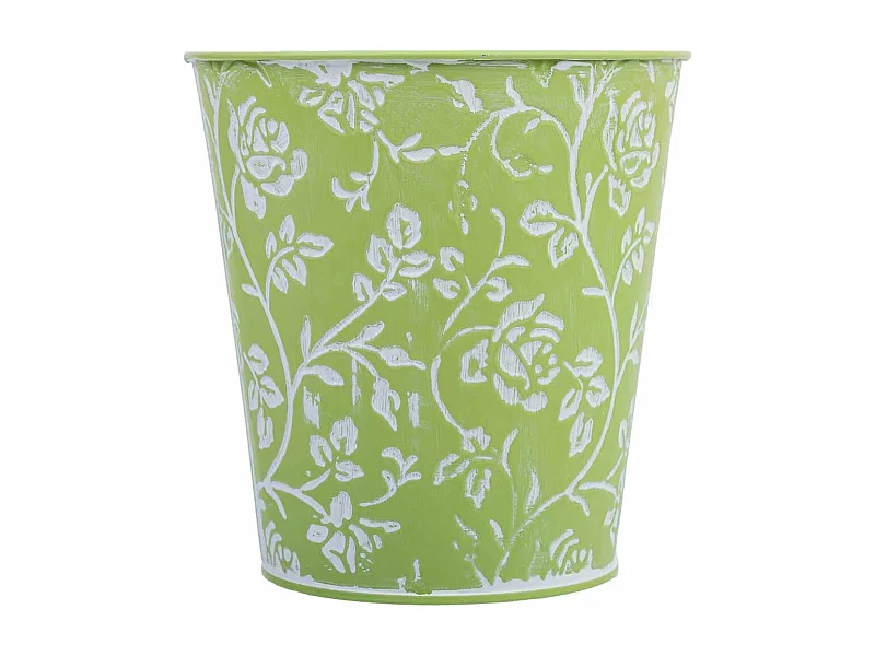 Balde metálico verde D14x14,5h cm B10