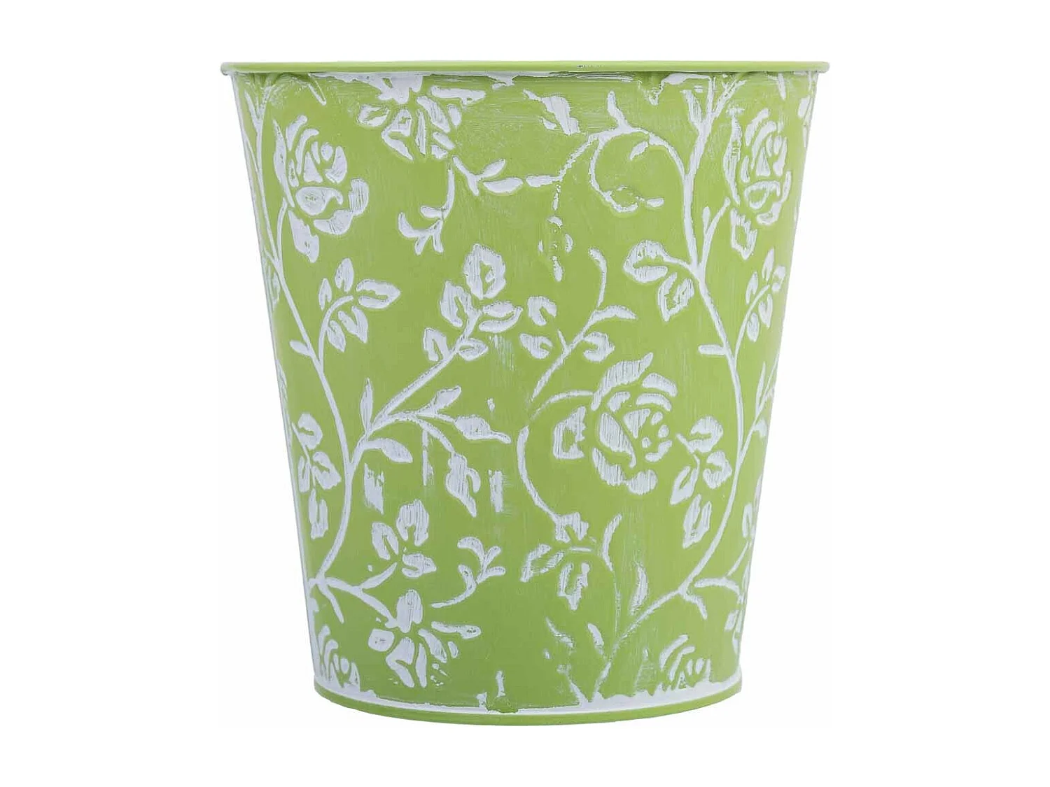 Balde metálico verde D14x14,5h cm B10