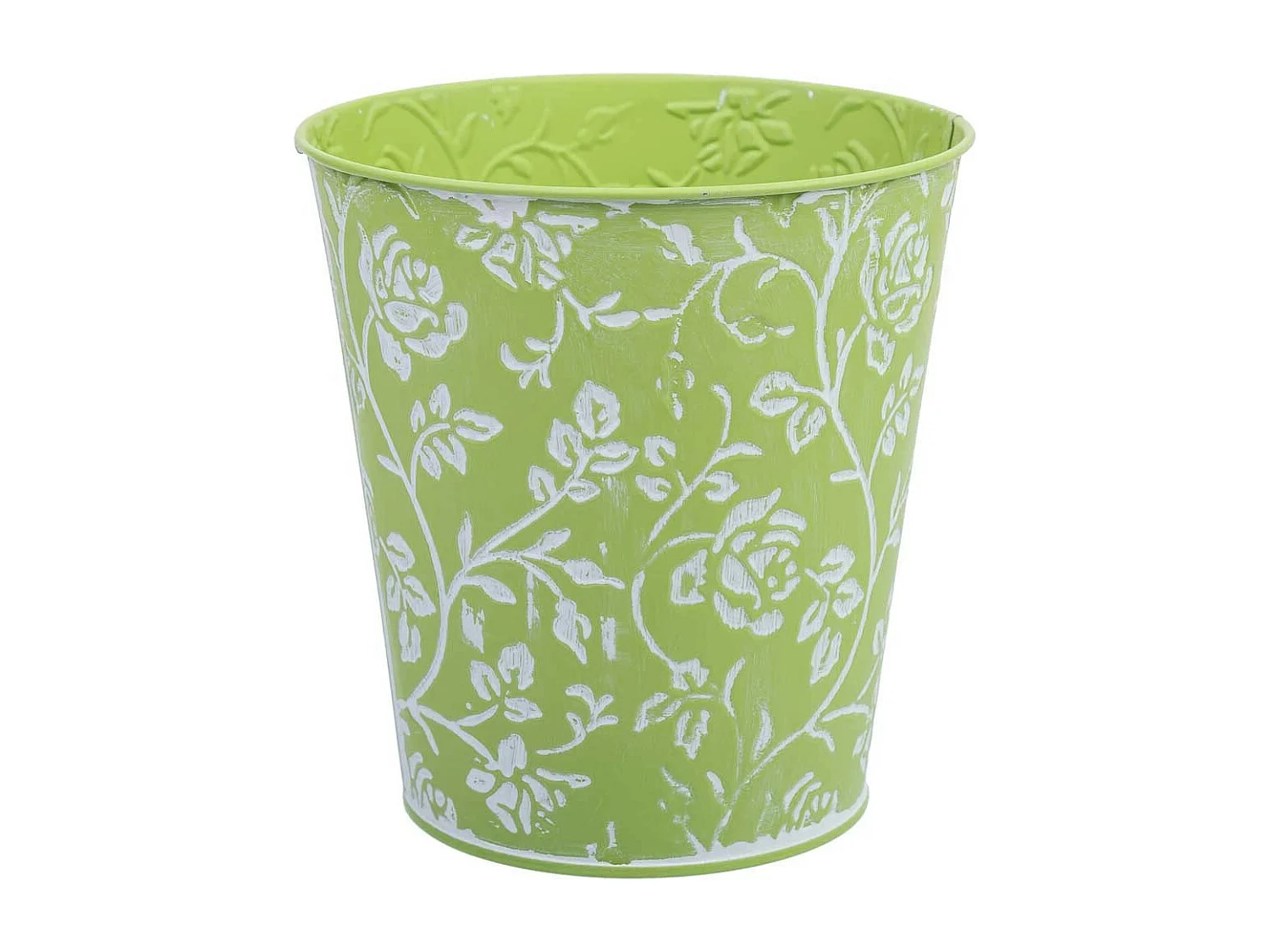 Balde metálico verde D14x14,5h cm B10