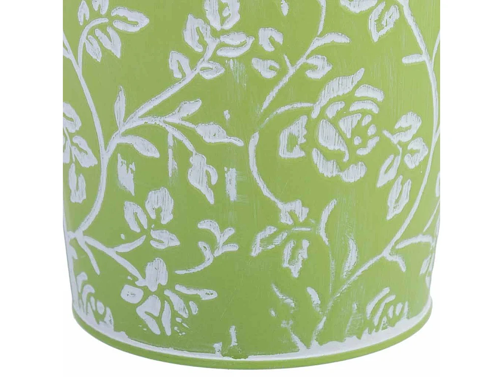 Balde metálico verde D14x14,5h cm B10