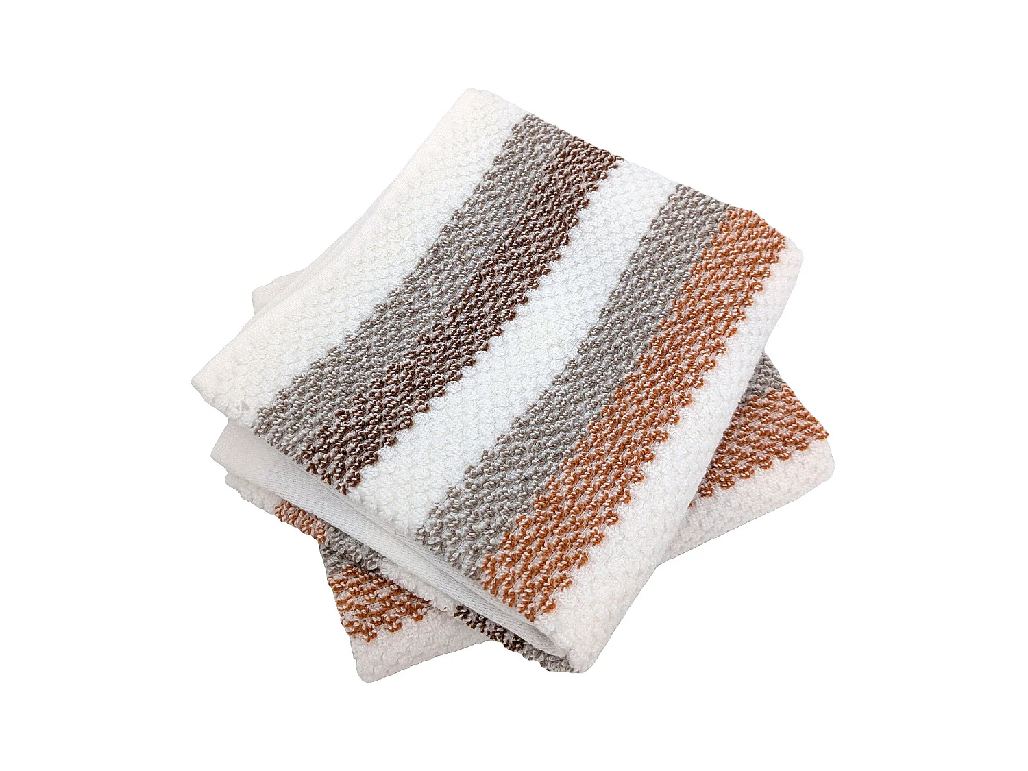 Lot de 2 serviettes invité 33x50 cm coton collection VISTA blanc jaune