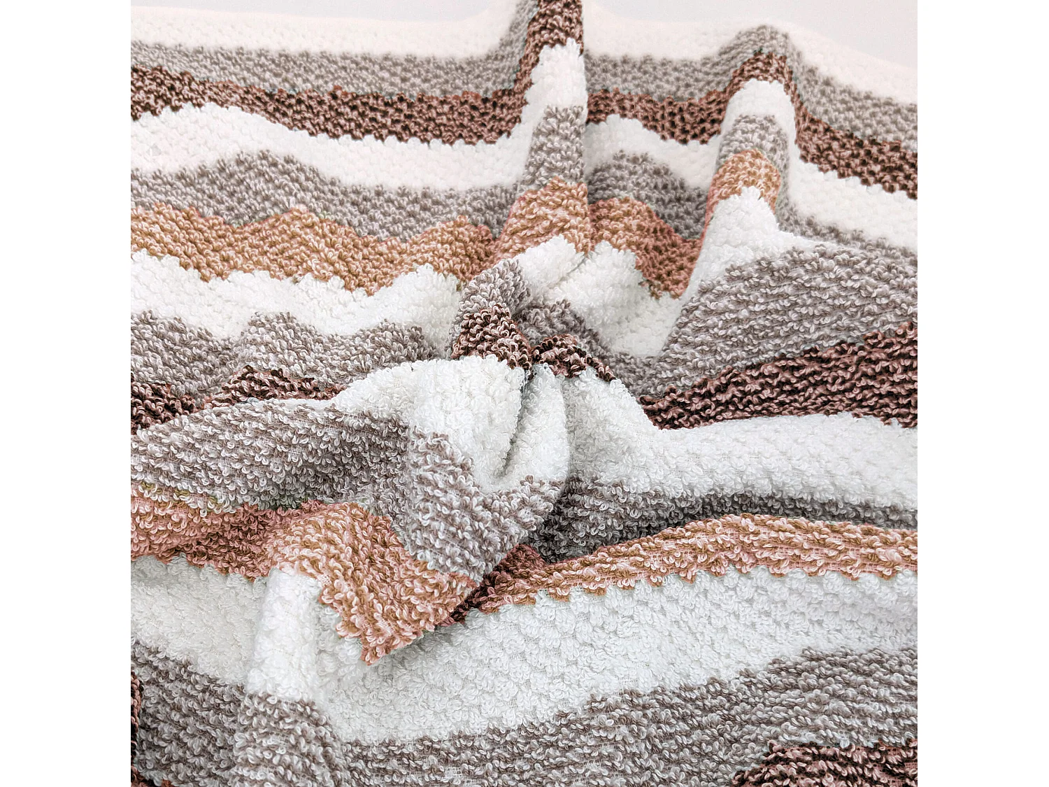 Lot de 2 serviettes invité 33x50 cm coton collection VISTA blanc jaune