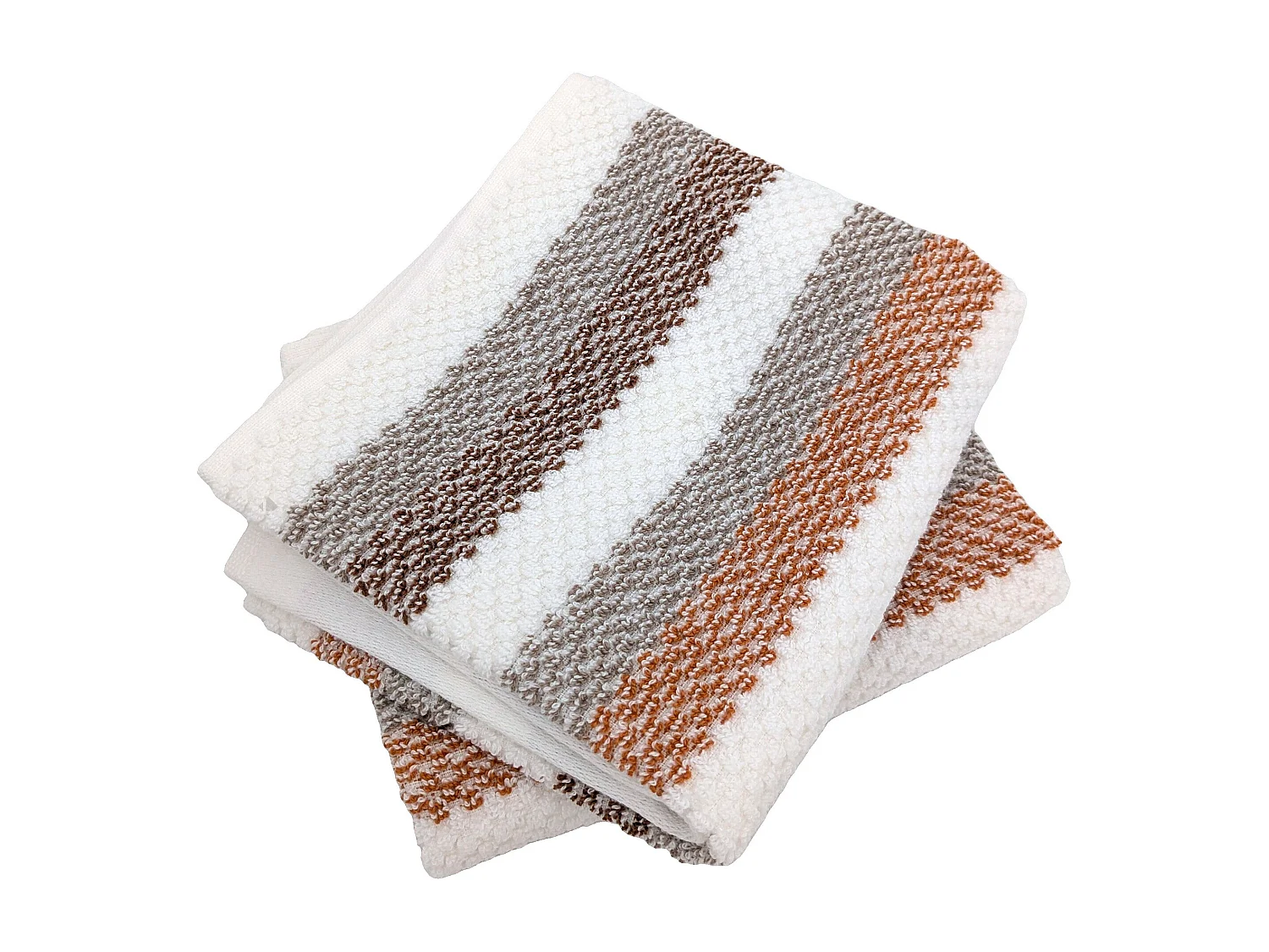 Lot de 2 serviettes invité 33x50 cm coton collection VISTA blanc jaune