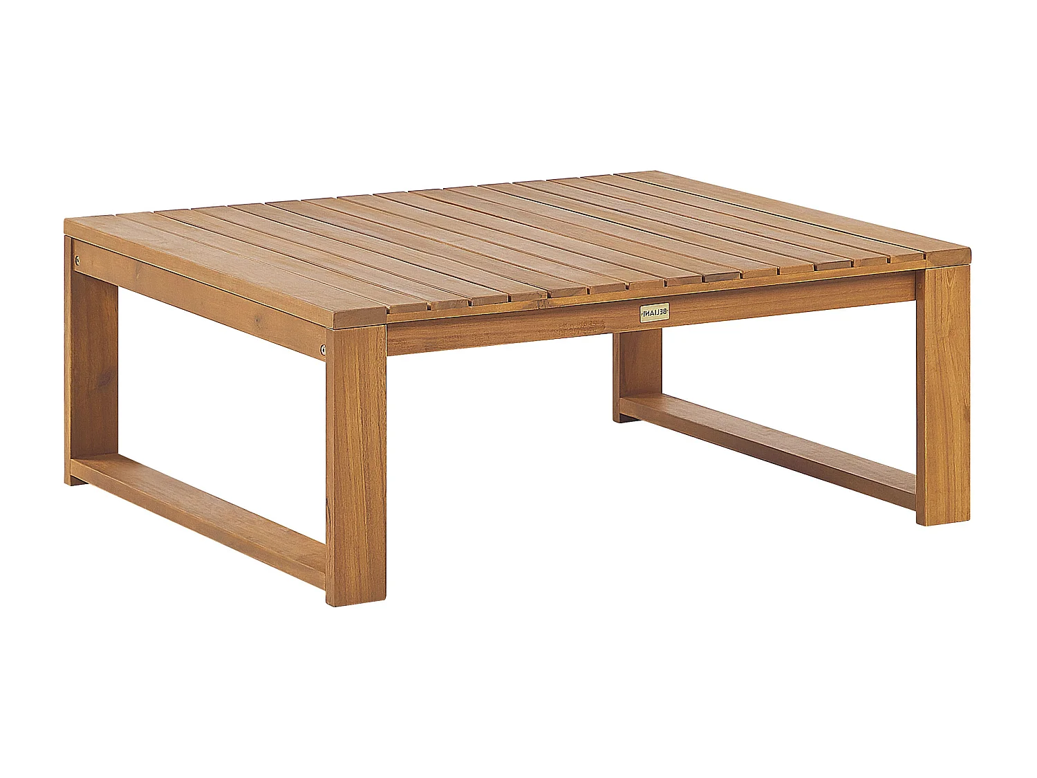 Garten Beistelltisch Zertifiziertes Akazienholz heller Holzfarbton rechteckig 90x75 cm Timor II