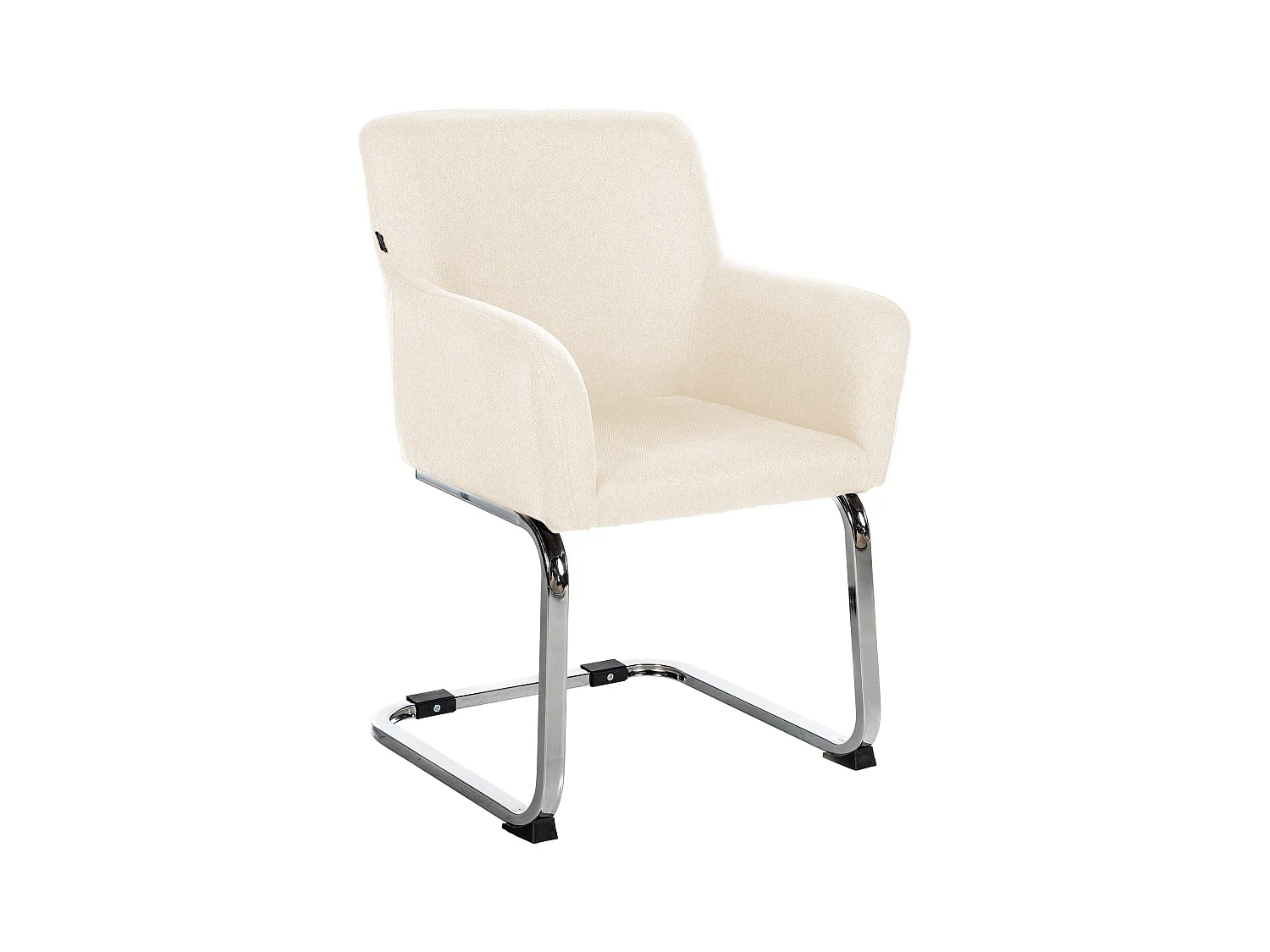 Freischwinger Stuhl - Stoff - creme - Puka