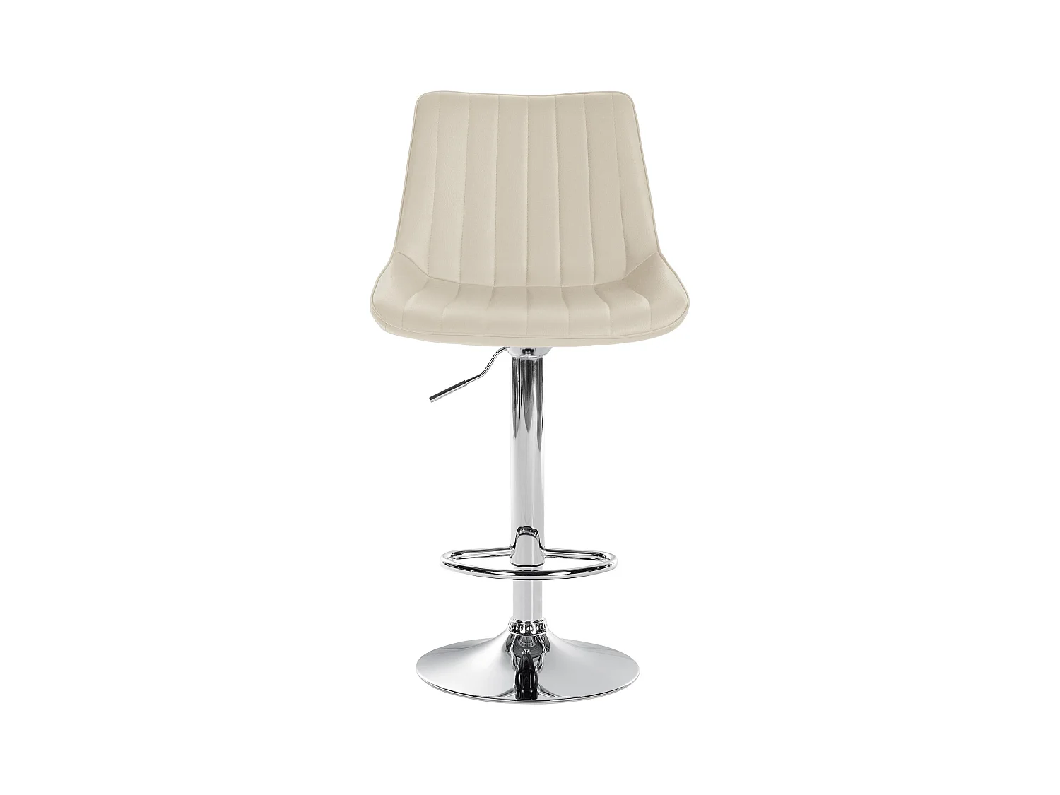 Lot de 2  Tabouret de bar - Similicuir - Crème - Toni