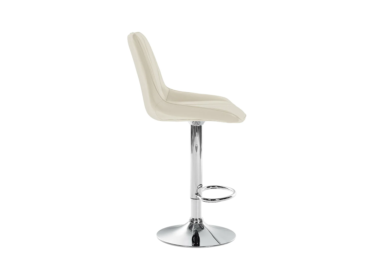 Lot de 2  Tabouret de bar - Similicuir - Crème - Toni