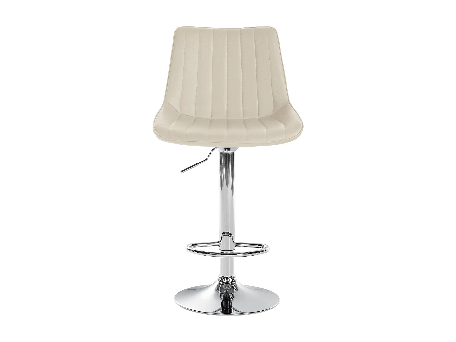 Lot de 2  Tabouret de bar - Similicuir - Crème - Toni