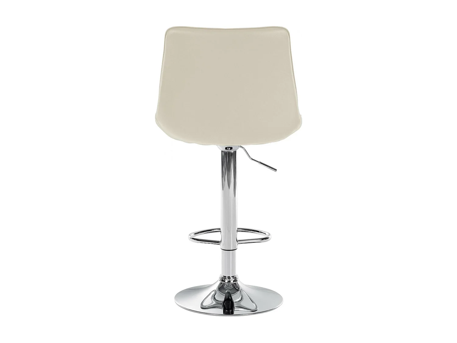 Lot de 2  Tabouret de bar - Similicuir - Crème - Toni