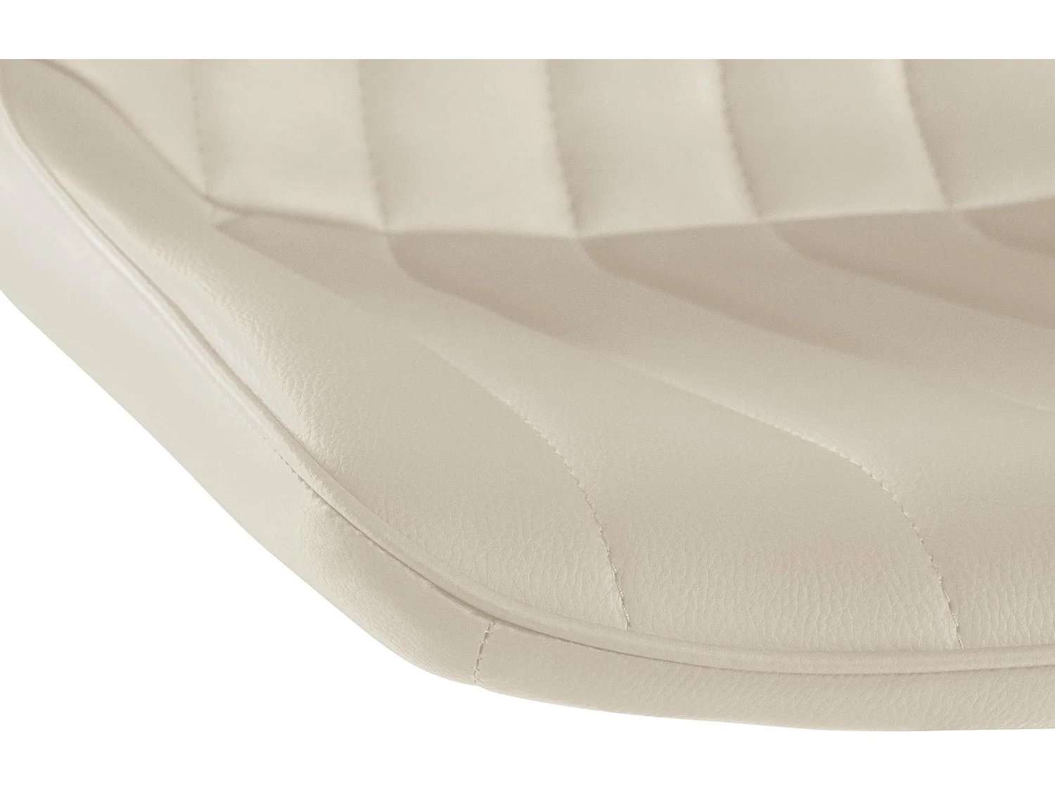 Lot de 2  Tabouret de bar - Similicuir - Crème - Toni