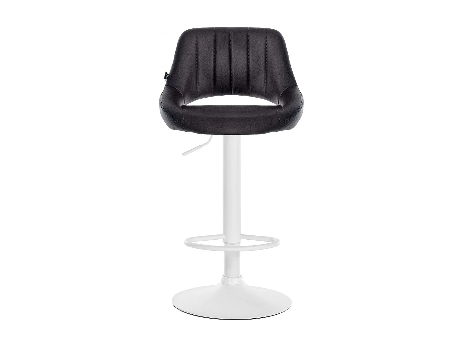 Tabouret de bar - Similicuir & Blanc - Marron - Milet