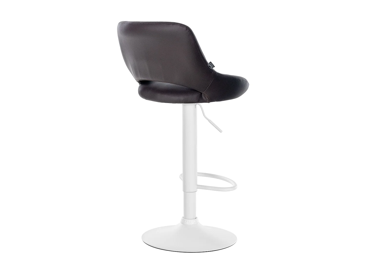 Tabouret de bar - Similicuir & Blanc - Marron - Milet