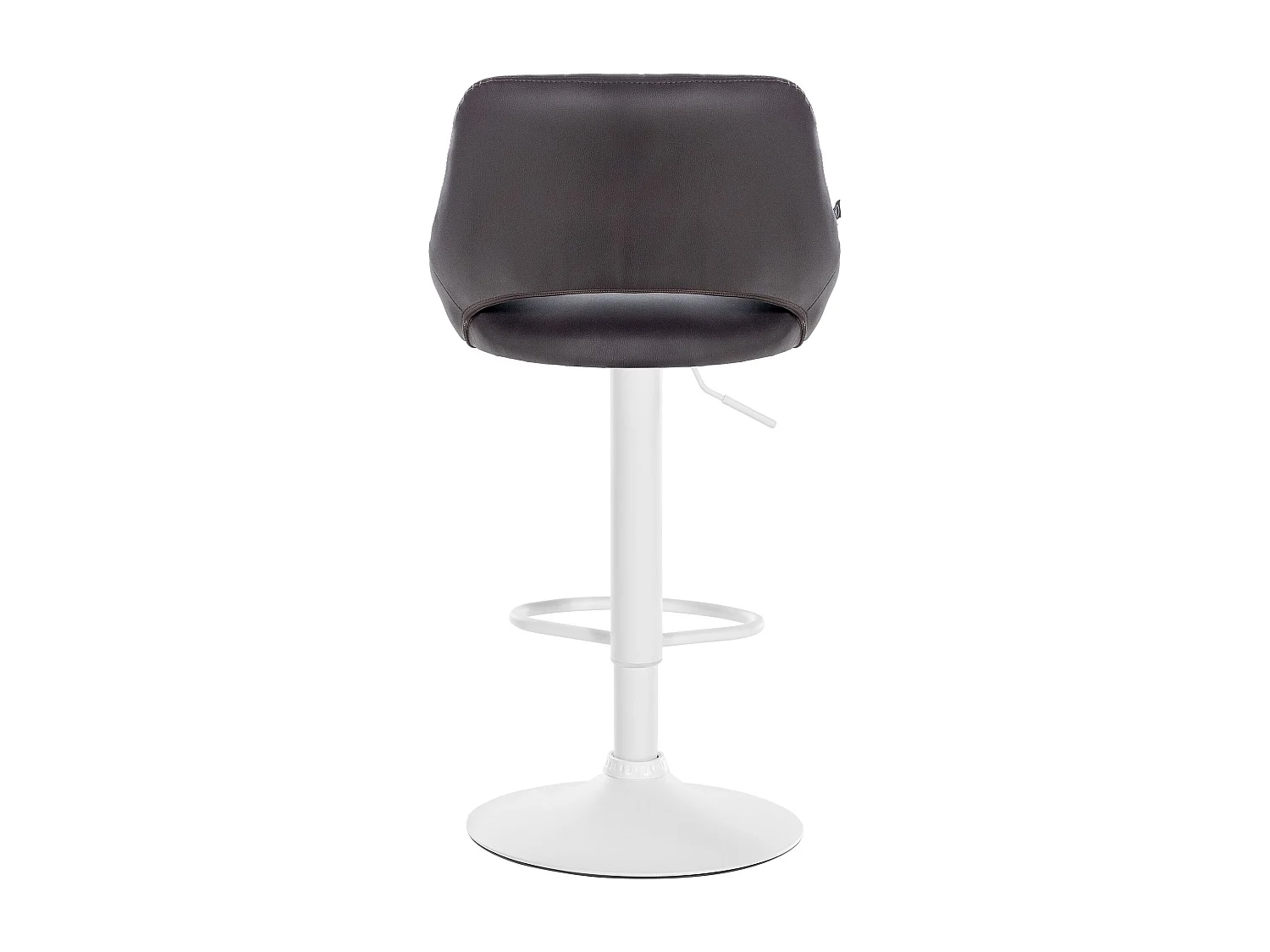 Tabouret de bar - Similicuir & Blanc - Marron - Milet