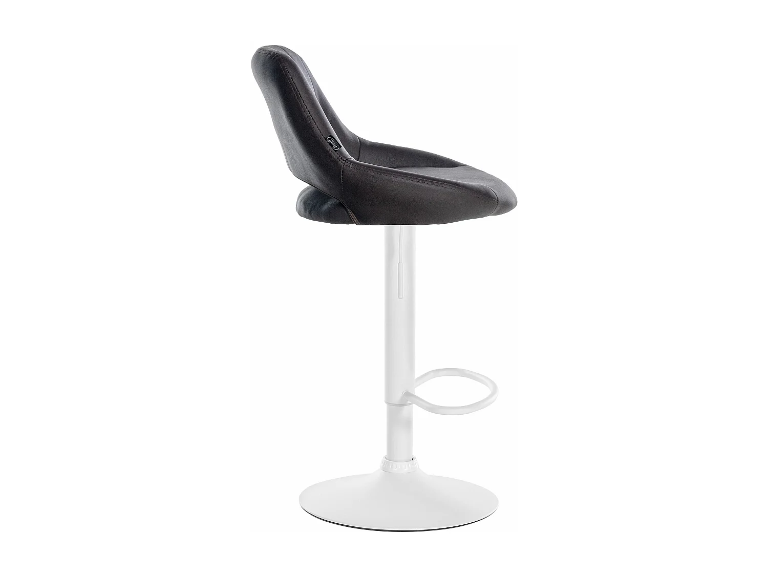 Tabouret de bar - Similicuir & Blanc - Marron - Milet