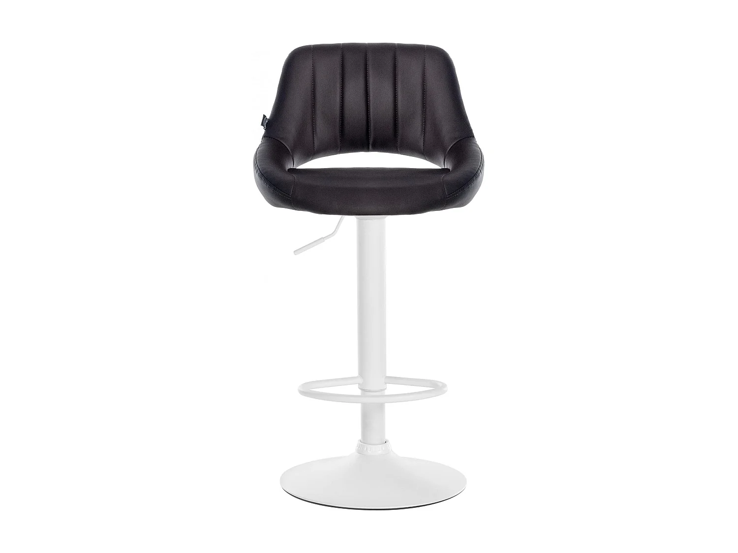 Tabouret de bar - Similicuir & Blanc - Marron - Milet