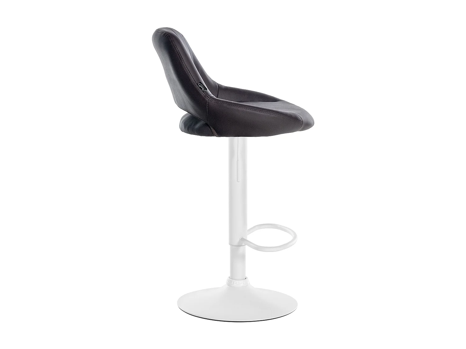 Tabouret de bar - Similicuir & Blanc - Marron - Milet