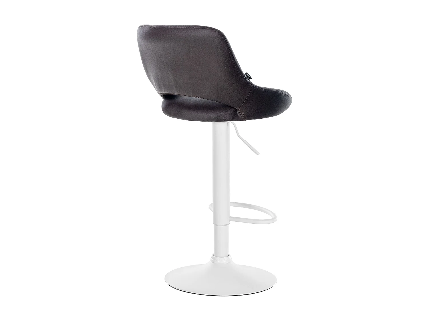 Tabouret de bar - Similicuir & Blanc - Marron - Milet