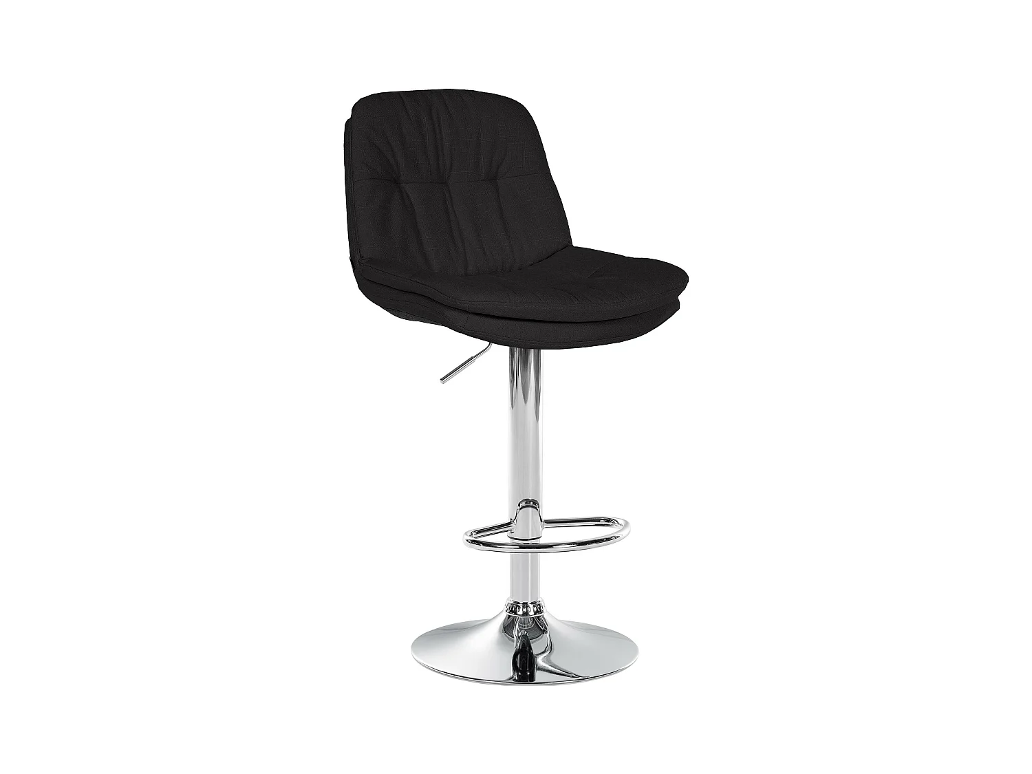 Tabouret de bar - Tissu - Noir - Laurel
