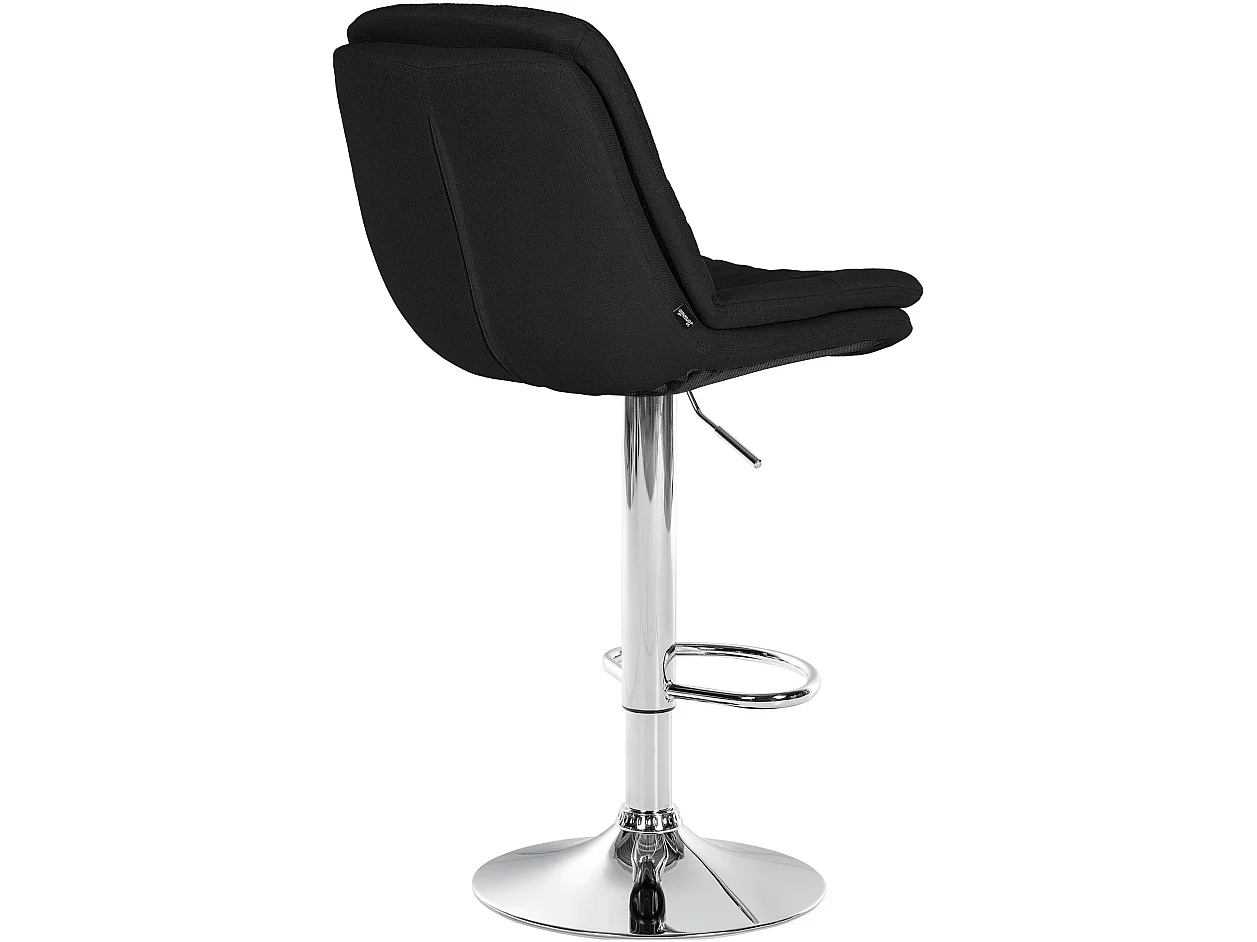 Tabouret de bar - Tissu - Noir - Laurel