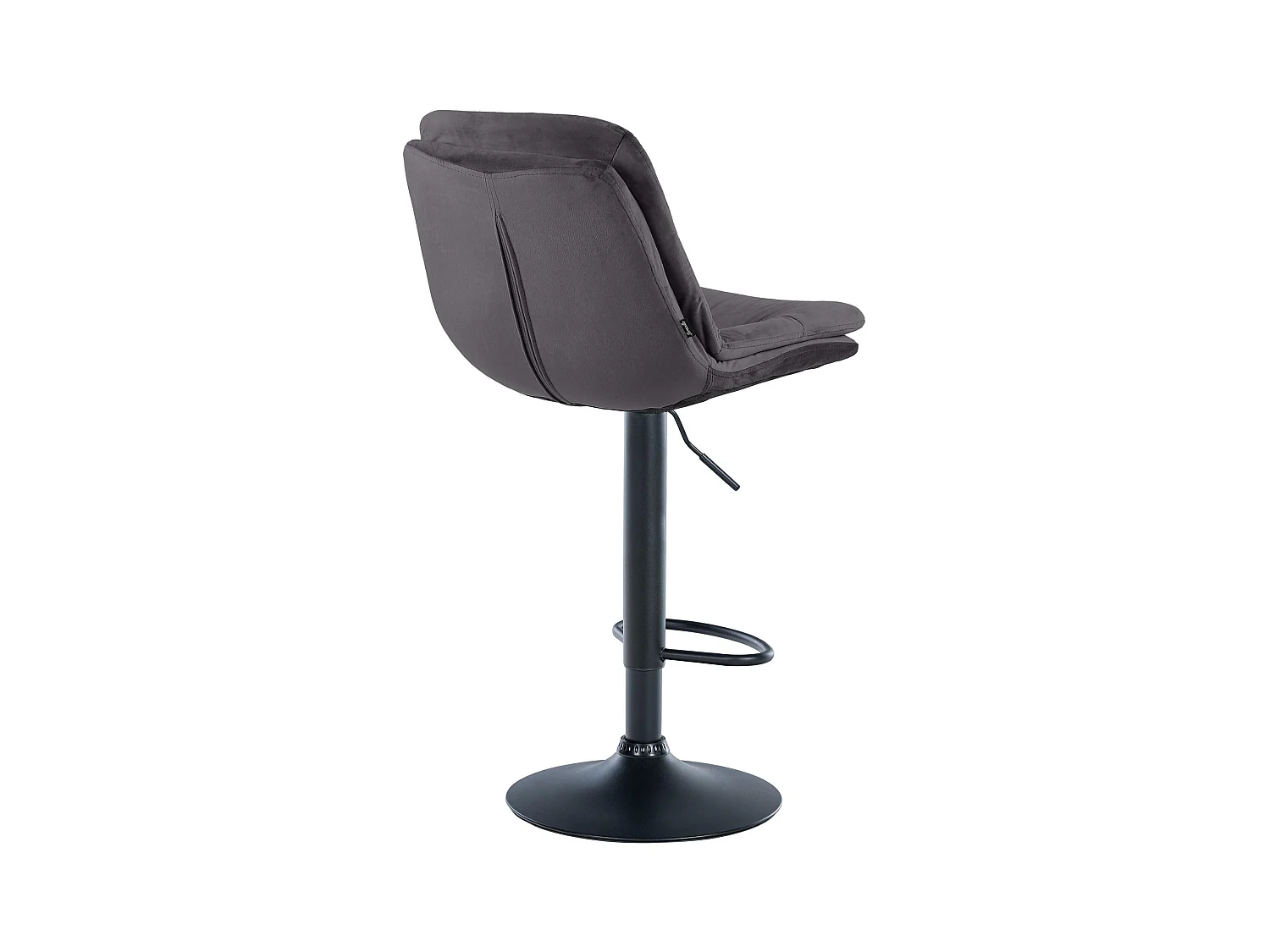 Tabouret de bar - Velours - Noir - Laurel